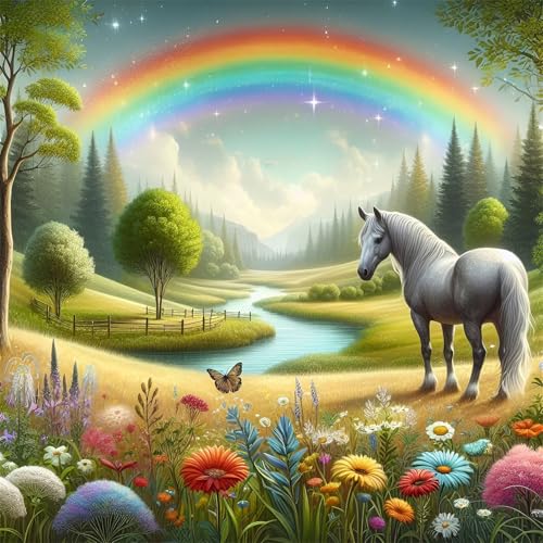 1000 Teile Puzzle für Erwachsene mit Regenbogen-Pferdelandschaft Puzzles, EIN Herausforderndes Rätsel, 1000 Puzzles für Die Ganze Familie, DIY Kunst Puzzle Home Dekoration Geschenke 1000 Teile Puzzle für Erwachsene mit Regenbogen-Pferdelandschaft Puzzles, EIN Herausforderndes Rätsel, 1000 Puzzles für Die Ganze Familie, DIY Kunst Puzzle Home Dekoration Geschenke von Yeecer