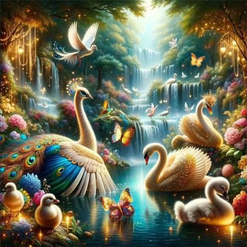 1000 Teile Puzzle für Erwachsene mit Schwan Tiere Landschaft Puzzles, EIN Herausforderndes Rätsel, 1000 Puzzles für Die Ganze Familie, DIY Kunst Puzzle Home Dekoration Geschenke von Yeecer
