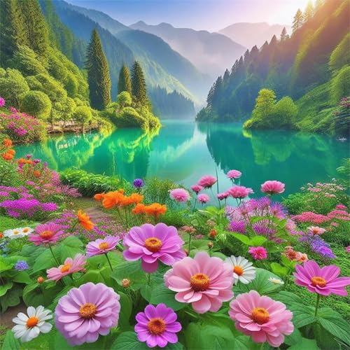1000 Teile Puzzle für Erwachsene mit Seeufer Blumen Natur Puzzles, EIN Herausforderndes Rätsel, 1000 Puzzles für Die Ganze Familie, DIY Kunst Puzzle Home Dekoration Geschenke 1000 Teile Puzzle für Erwachsene mit Seeufer Blumen Natur Puzzles, EIN Herausforderndes Rätsel, 1000 Puzzles für Die Ganze Familie, DIY Kunst Puzzle Home Dekoration Geschenke von Yeecer