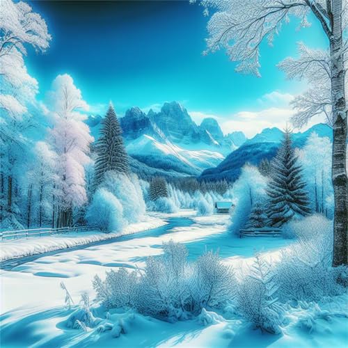 1000 Teile Puzzle für Erwachsene mit Verschneite Waldlandschaft Puzzles, EIN Herausforderndes Rätsel,Puzzles für Die Ganze Familie,1000 DIY Kunst Puzzle Home Dekoration Geschenke von Yeecer