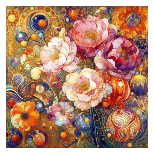 1000 Teile Puzzle für Erwachsene mit Vintage Blumen Puzzles, EIN Herausforderndes Rätsel, 1000 Puzzles für Die Ganze Familie, DIY Kunst Puzzle Home Dekoration Geschenke von Yeecer