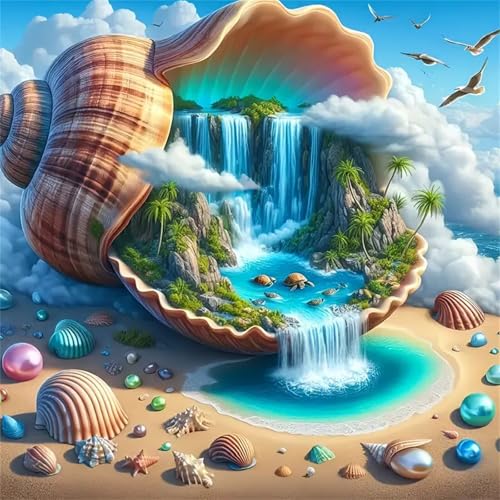 120 Teile Puzzle für Erwachsene mit Fantasie-Muschel-Wasserfall Puzzles, EIN Herausforderndes Rätsel,Puzzles für Die Ganze Familie,120 DIY Kunst Puzzle Home Dekoration Geschenke 120 Teile Puzzle für Erwachsene mit Fantasie-Muschel-Wasserfall Puzzles, EIN Herausforderndes Rätsel,Puzzles für Die Ganze Familie,120 DIY Kunst Puzzle Home Dekoration Geschenke von Yeecer