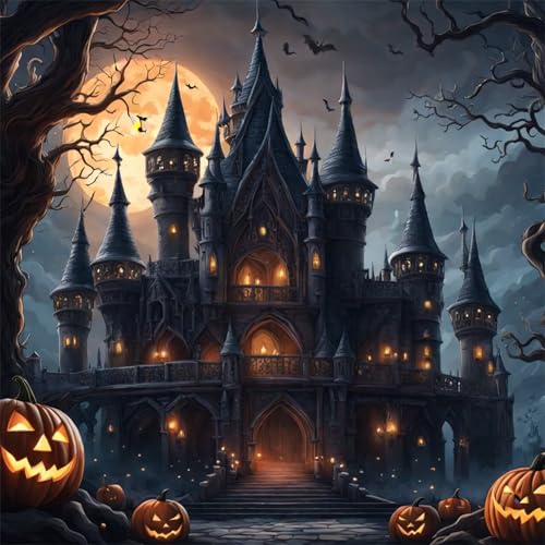 120 Teile Puzzle für Erwachsene mit Halloween-Schloss Puzzles, EIN Herausforderndes Rätsel, 120 Puzzles für Die Ganze Familie, DIY Kunst Puzzle Home Dekoration Geschenke von Yeecer
