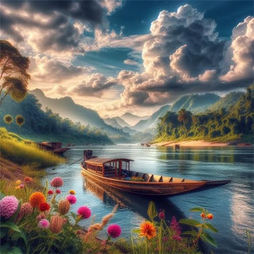 120 Teile Puzzle für Erwachsene mit Landschaft Fluss Boot Puzzles, EIN Herausforderndes Rätsel,Puzzles für Die Ganze Familie,120 DIY Kunst Puzzle Home Dekoration Geschenke 120 Teile Puzzle für Erwachsene mit Landschaft Fluss Boot Puzzles, EIN Herausforderndes Rätsel,Puzzles für Die Ganze Familie,120 DIY Kunst Puzzle Home Dekoration Geschenke von Yeecer