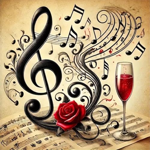 120 Teile Puzzle für Erwachsene mit Musik Rotwein Puzzles, EIN Herausforderndes Rätsel,Puzzles für Die Ganze Familie,120 DIY Kunst Puzzle Home Dekoration Geschenke von Yeecer