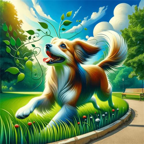 120 Teile Puzzle für Erwachsene mit Park Hund Tier Puzzles, EIN Herausforderndes Rätsel,Puzzles für Die Ganze Familie,120 DIY Kunst Puzzle Home Dekoration Geschenke von Yeecer