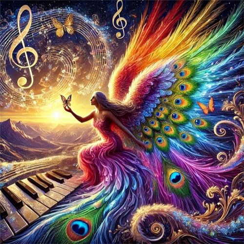 120 Teile Puzzle für Erwachsene mit Pfauenfeder-Engel Puzzles, EIN Herausforderndes Rätsel,Puzzles für Die Ganze Familie,120 DIY Kunst Puzzle Home Dekoration Geschenke von Yeecer