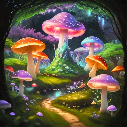 200 Teile Puzzle für Erwachsene mit Bunte Pilze Puzzles, EIN Herausforderndes Rätsel, 200 Puzzles für Die Ganze Familie, DIY Kunst Puzzle Home Dekoration Geschenke von Yeecer