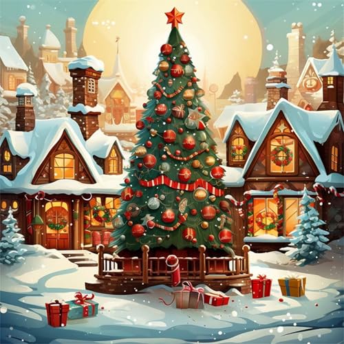 200 Teile Puzzle für Erwachsene mit Weihnachtslandschaft Puzzles, EIN Herausforderndes Rätsel, 200 Puzzles für Die Ganze Familie, DIY Kunst Puzzle Home Dekoration Geschenke von Yeecer