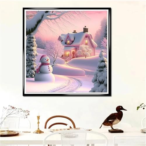 200 Teile Puzzle für Erwachsene mit Winter Schneemannhaus Puzzles, EIN Herausforderndes Rätsel, 200 Puzzles für Die Ganze Familie, DIY Kunst Puzzle Home Dekoration Geschenke von Yeecer