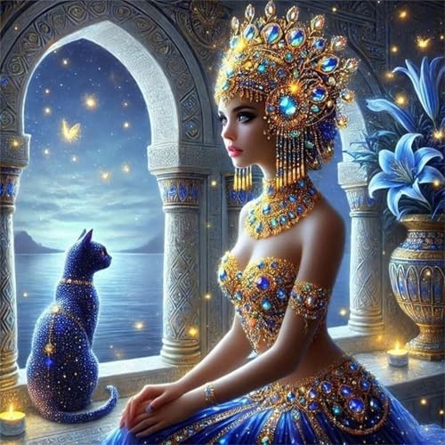300 Teile Puzzle für Erwachsene mit Ägyptische Katzenfrau Puzzles, EIN Herausforderndes Rätsel,Puzzles für Die Ganze Familie,300 DIY Kunst Puzzle Home Dekoration Geschenke von Yeecer