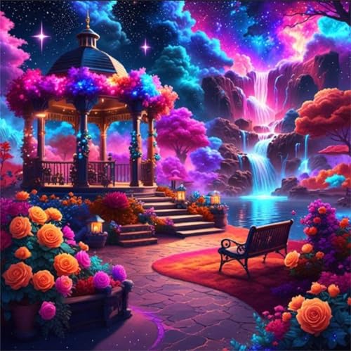 300 Teile Puzzle für Erwachsene mit Bunter Park-Wasserfall Puzzles, EIN Herausforderndes Rätsel,Puzzles für Die Ganze Familie,300 DIY Kunst Puzzle Home Dekoration Geschenke von Yeecer