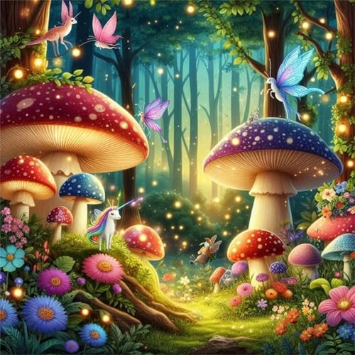 300 Teile Puzzle für Erwachsene mit Cartoon Pilz Fee Puzzles, EIN Herausforderndes Rätsel,Puzzles für Die Ganze Familie,300 DIY Kunst Puzzle Home Dekoration Geschenke von Yeecer