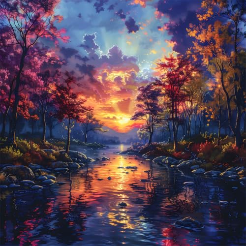 300 Teile Puzzle für Erwachsene mit Sonnenuntergang Landschaft Flüsse Puzzles, EIN Herausforderndes Rätsel, 300 Puzzles für Die Ganze Familie, DIY Kunst Puzzle Home Dekoration Geschenke 300 Teile Puzzle für Erwachsene mit Sonnenuntergang Landschaft Flüsse Puzzles, EIN Herausforderndes Rätsel, 300 Puzzles für Die Ganze Familie, DIY Kunst Puzzle Home Dekoration Geschenke von Yeecer