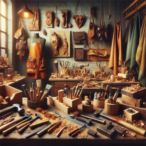 300 Teile Puzzle für Erwachsene mit Tischlerwerkzeuge Landschaft Puzzles, EIN Herausforderndes Rätsel,Puzzles für Die Ganze Familie,300 DIY Kunst Puzzle Home Dekoration Geschenke von Yeecer