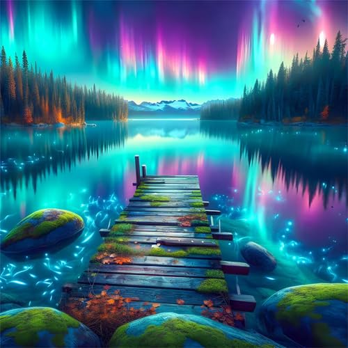 35 Teile Puzzle für Erwachsene mit Aurora Lake-Brücke Puzzles, EIN Herausforderndes Rätsel,Puzzles für Die Ganze Familie,35 DIY Kunst Puzzle Home Dekoration Geschenke 35 Teile Puzzle für Erwachsene mit Aurora Lake-Brücke Puzzles, EIN Herausforderndes Rätsel,Puzzles für Die Ganze Familie,35 DIY Kunst Puzzle Home Dekoration Geschenke von Yeecer