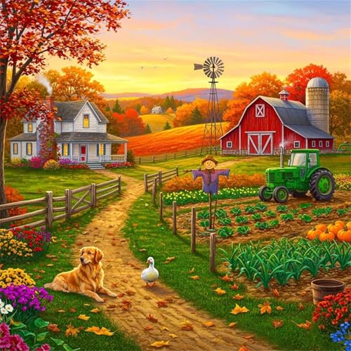 35 Teile Puzzle für Erwachsene mit Bauernhof Landschaft Tiere Puzzles, EIN Herausforderndes Rätsel,Puzzles für Die Ganze Familie,35 DIY Kunst Puzzle Home Dekoration Geschenke von Yeecer