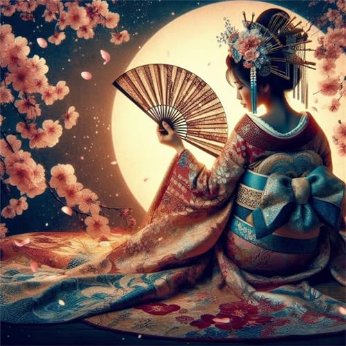 35 Teile Puzzle für Erwachsene mit Japanische Frauen Mond Puzzles, EIN Herausforderndes Rätsel,Puzzles für Die Ganze Familie,35 DIY Kunst Puzzle Home Dekoration Geschenke von Yeecer