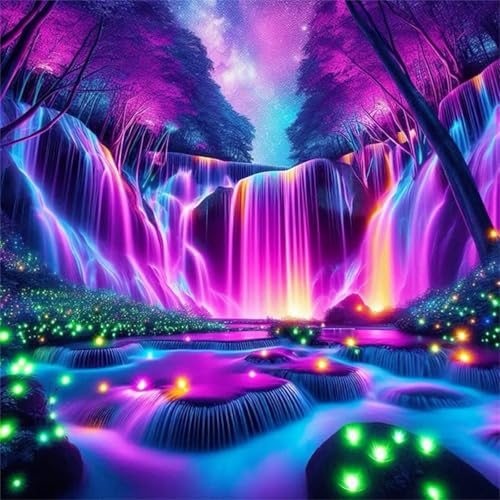 35 Teile Puzzle für Erwachsene mit Leuchtender Wasserfall Puzzles, EIN Herausforderndes Rätsel,Puzzles für Die Ganze Familie,35 DIY Kunst Puzzle Home Dekoration Geschenke von Yeecer