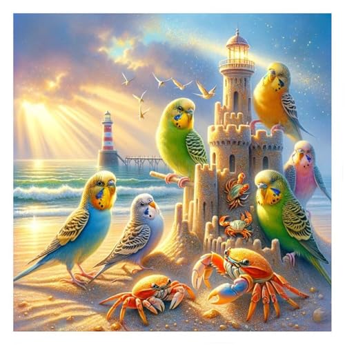 35 Teile Puzzle für Erwachsene mit Papageien-Sandburg Puzzles, EIN Herausforderndes Rätsel,Puzzles für Die Ganze Familie,35 DIY Kunst Puzzle Home Dekoration Geschenke von Yeecer