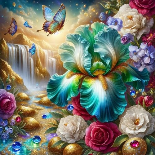 35 Teile Puzzle für Erwachsene mit Wasserfall Blume Schmetterling Puzzles, EIN Herausforderndes Rätsel,Puzzles für Die Ganze Familie,35 DIY Kunst Puzzle Home Dekoration Geschenke von Yeecer