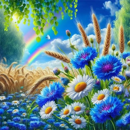 35 Teile Puzzle für Erwachsene mit Weizenfeldblumen Puzzles, EIN Herausforderndes Rätsel,Puzzles für Die Ganze Familie,35 DIY Kunst Puzzle Home Dekoration Geschenke von Yeecer