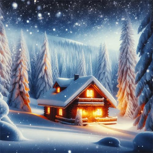 35 Teile Puzzle für Erwachsene mit Winter verschneite Hütte Puzzles, EIN Herausforderndes Rätsel,Puzzles für Die Ganze Familie,35 DIY Kunst Puzzle Home Dekoration Geschenke von Yeecer