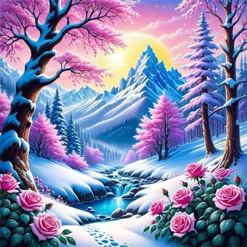 35 Teile Puzzle für Erwachsene mit Winterblumen Wald Puzzles, EIN Herausforderndes Rätsel,Puzzles für Die Ganze Familie,35 DIY Kunst Puzzle Home Dekoration Geschenke von Yeecer