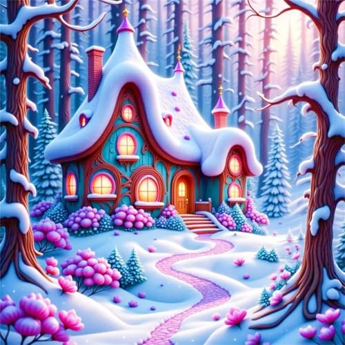 35 Teile Puzzle für Erwachsene mit Woods Schneehütte Puzzles, EIN Herausforderndes Rätsel,Puzzles für Die Ganze Familie,35 DIY Kunst Puzzle Home Dekoration Geschenke von Yeecer