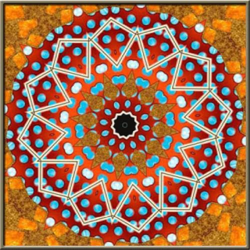 500 Teile Puzzle für Erwachsene mit Gelb-Rotes Mandala Puzzles, EIN Herausforderndes Rätsel, 500 Puzzles für Die Ganze Familie, DIY Kunst Puzzle Home Dekoration Geschenke von Yeecer