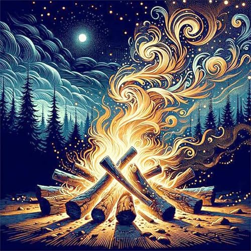500 Teile Puzzle für Erwachsene mit Lagerfeuerlandschaft Puzzles, EIN Herausforderndes Rätsel, 500 Puzzles für Die Ganze Familie, DIY Kunst Puzzle Home Dekoration Geschenke von Yeecer