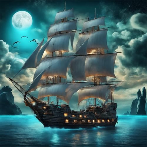 500 Teile Puzzle für Erwachsene mit Mondmeer-Segelboot Puzzles, EIN Herausforderndes Rätsel, 500 Puzzles für Die Ganze Familie, DIY Kunst Puzzle Home Dekoration Geschenke 500 Teile Puzzle für Erwachsene mit Mondmeer-Segelboot Puzzles, EIN Herausforderndes Rätsel, 500 Puzzles für Die Ganze Familie, DIY Kunst Puzzle Home Dekoration Geschenke von Yeecer