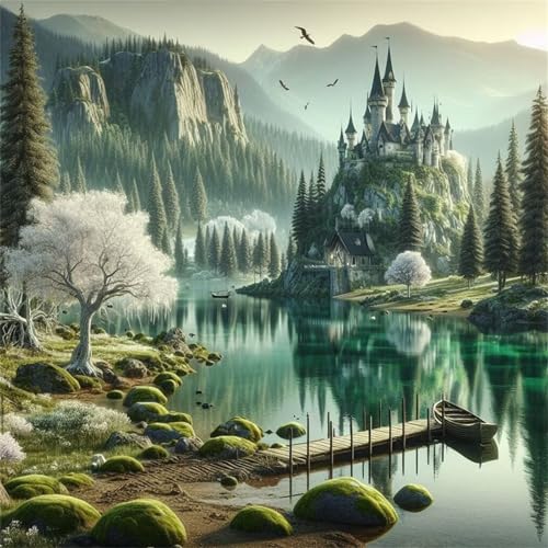 500 Teile Puzzle für Erwachsene mit Schlosslandschaft am Seeufer Puzzles, EIN Herausforderndes Rätsel, 500 Puzzles für Die Ganze Familie, DIY Kunst Puzzle Home Dekoration Geschenke 500 Teile Puzzle für Erwachsene mit Schlosslandschaft am Seeufer Puzzles, EIN Herausforderndes Rätsel, 500 Puzzles für Die Ganze Familie, DIY Kunst Puzzle Home Dekoration Geschenke von Yeecer