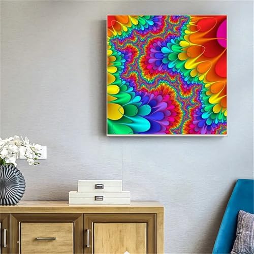 Puzzles 1000 Teile Erwachsene,65x65cm Holzpuzzle, Puzzle für Erwachsenes Lernspiel Herausforderung Spielzeug 1000 Teile Blume abstrakt Puzzles für Erwachsene Kinder von Yeecer