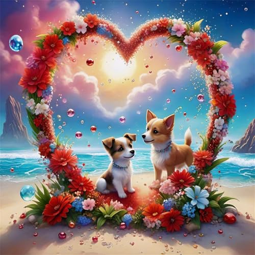 Puzzles 1000 Teile Erwachsene,65x65cm Holzpuzzle, Puzzle für Erwachsenes Lernspiel Herausforderung Spielzeug 1000 Teile Herzkranz Hund Puzzles für Erwachsene Kinder Puzzles 1000 Teile Erwachsene,65x65cm Holzpuzzle, Puzzle für Erwachsenes Lernspiel Herausforderung Spielzeug 1000 Teile Herzkranz Hund Puzzles für Erwachsene Kinder von Yeecer