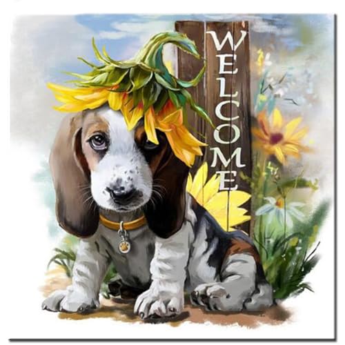 Puzzles 1000 Teile Erwachsene,65x65cm Holzpuzzle, Puzzle für Erwachsenes Lernspiel Herausforderung Spielzeug 1000 Teile Hund Sonnenblume Puzzles für Erwachsene Kinder von Yeecer