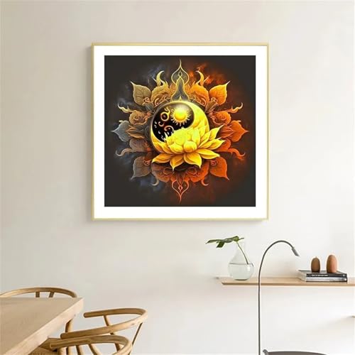 Puzzles 1000 Teile Erwachsene,65x65cm Holzpuzzle, Puzzle für Erwachsenes Lernspiel Herausforderung Spielzeug 1000 Teile Lotus-Mandala Puzzles für Erwachsene Kinder von Yeecer