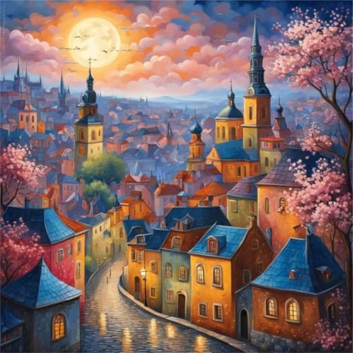Puzzles 1000 Teile Erwachsene,65x65cm Holzpuzzle, Puzzle für Erwachsenes Lernspiel Herausforderung Spielzeug 1000 Teile Stadt Mond Nacht Puzzles für Erwachsene Kinder Puzzles 1000 Teile Erwachsene,65x65cm Holzpuzzle, Puzzle für Erwachsenes Lernspiel Herausforderung Spielzeug 1000 Teile Stadt Mond Nacht Puzzles für Erwachsene Kinder von Yeecer
