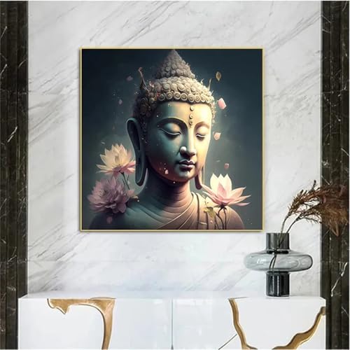 Puzzles 1000 Teile Erwachsene,65x65cm Holzpuzzle, Puzzle für Erwachsenes Lernspiel Herausforderung Spielzeug 1000 Teile Statue Lotus Puzzles für Erwachsene Kinder von Yeecer
