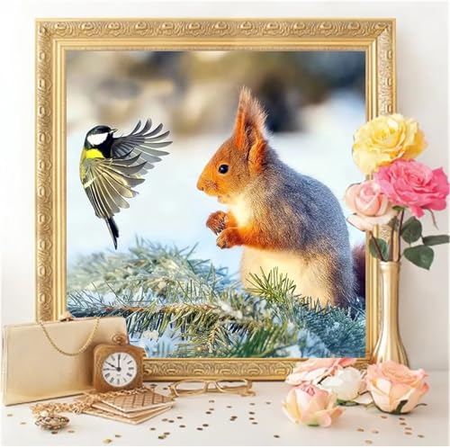 Puzzles 1000 Teile Erwachsene,65x65cm Holzpuzzle, Puzzle für Erwachsenes Lernspiel Herausforderung Spielzeug 1000 Teile Vögel Eichhörnchen Puzzles für Erwachsene Kinder von Yeecer