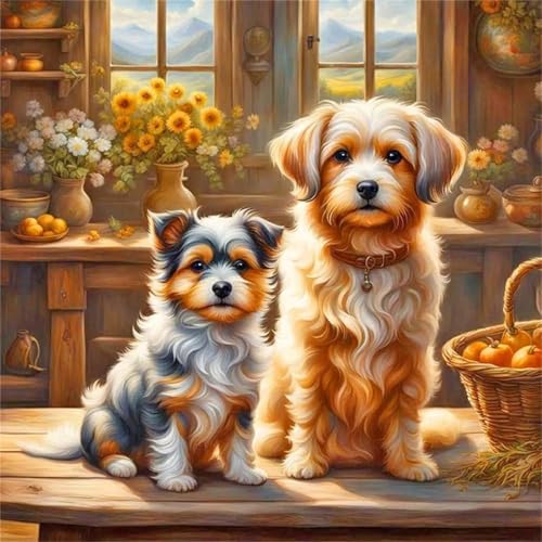 Puzzles 120 Teile Erwachsene,23x23cm Holzpuzzle, Puzzle für Erwachsenes Lernspiel Herausforderung Spielzeug 120 Teile Tiere Hunde Puzzles für Erwachsene Kinder von Yeecer