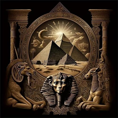 Puzzles 200 Teile Erwachsene,28x28 cm Lernspiel Herausforderung Spielzeug 200 Teile Ägyptische Pyramidenstatue Puzzles für Erwachsene von Yeecer