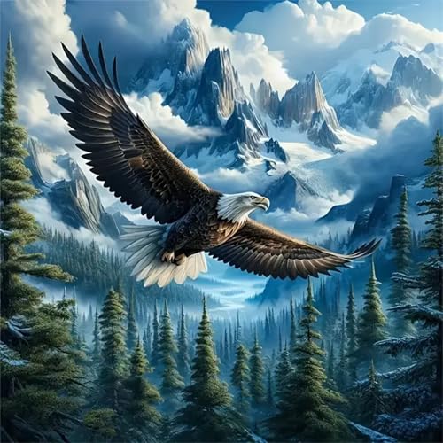 Puzzles 200 Teile Erwachsene,28x28 cm Lernspiel Herausforderung Spielzeug 200 Teile Bergwaldadler Puzzles für Erwachsene von Yeecer