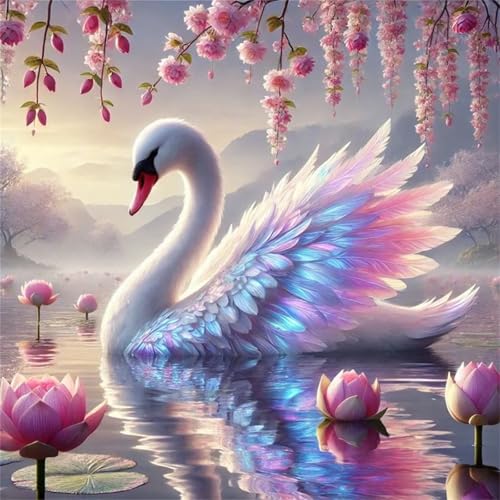 Puzzles 200 Teile Erwachsene,28x28 cm Lernspiel Herausforderung Spielzeug 200 Teile Blumenschwanensee Puzzles für Erwachsene von Yeecer