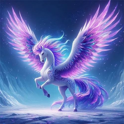 Puzzles 200 Teile Erwachsene,28x28 cm Lernspiel Herausforderung Spielzeug 200 Teile Fantasie Engel Pferd Puzzles für Erwachsene von Yeecer