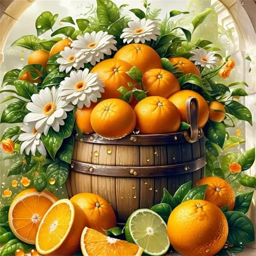 Puzzles 200 Teile Erwachsene,28x28 cm Lernspiel Herausforderung Spielzeug 200 Teile Frucht Orangenblüte Puzzles für Erwachsene von Yeecer