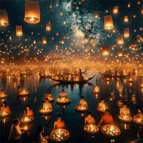 Puzzles 200 Teile Erwachsene,28x28 cm Lernspiel Herausforderung Spielzeug 200 Teile Gebetsnachtlandschaft Puzzles für Erwachsene von Yeecer