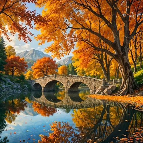 Puzzles 200 Teile Erwachsene,28x28 cm Lernspiel Herausforderung Spielzeug 200 Teile Herbstflussbrücke Puzzles für Erwachsene Puzzles 200 Teile Erwachsene,28x28 cm Lernspiel Herausforderung Spielzeug 200 Teile Herbstflussbrücke Puzzles für Erwachsene von Yeecer