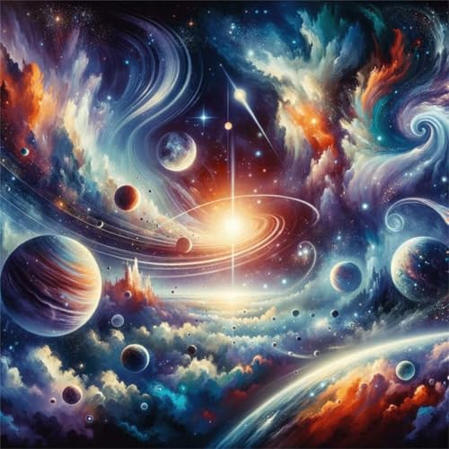 Puzzles 200 Teile Erwachsene,28x28 cm Lernspiel Herausforderung Spielzeug 200 Teile Kosmische Landschaft Puzzles für Erwachsene von Yeecer