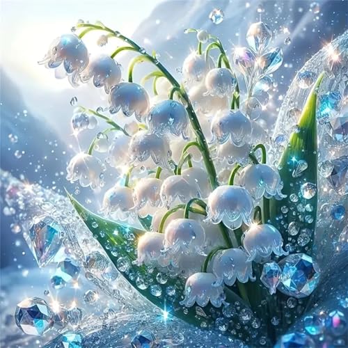 Puzzles 200 Teile Erwachsene,28x28 cm Lernspiel Herausforderung Spielzeug 200 Teile Kristall-Maiglöckchen Puzzles für Erwachsene von Yeecer